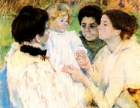 Mary Cassatt Women Admiring a Child oil painting picture